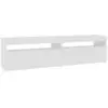 Image de Meubles Tv 2 Pcs Avec Lumières Led Blanc 75x35x40 Cm Vidaxl