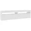 Image de Vidaxl meubles tv 2 pcs avec lumières led blanc 75x35x40 cm
