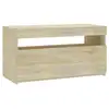 Image de Vidaxl meuble tv avec lumières led chêne sonoma 75x35x40 cm