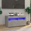 Image de Meuble Tv Avec Lumières Led Gris Béton 75x35x40 Cm Vidaxl