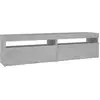 Image de Vidaxl meubles tv 2 pcs avec lumières led gris béton 75x35x40 cm