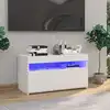 Image de Meuble Tv Avec Lumières Led Blanc Brillant 75x35x40 Cm Vidaxl
