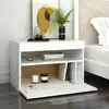 Image de Meuble Tv Avec Lumières Led Blanc 60x35x40 Cm Vidaxl