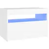 Image de Vidaxl meuble tv avec lumières led blanc 60x35x40 cm