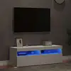 Image de Meubles Tv Avec Lumières Led 2 Pcs Blanc 60x35x40 Cm Vidaxl