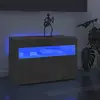 Image de Meuble Tv Avec Lumières Led Gris Béton 60x35x40 Cm Vidaxl