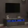 Image de Meubles Tv Avec Lumières Led 2 Pcs Gris Béton 60x35x40 Cm Vidaxl