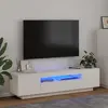 Image de Meuble Tv Avec Lumières Led Blanc 160x35x40 Cm Vidaxl