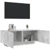Image de Meuble Tv Gris Béton 100x35x40 Cm Bois D'ingénierie Vidaxl