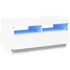 Image de Vidaxl meuble tv avec lumières led blanc 80x35x40 cm