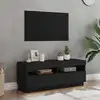Image de Meuble Tv Avec Lumières Led Noir 100x35x40 Cm Vidaxl