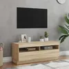 Image de vidaXL Meuble TV avec Lumières LED Armoire de Télévision Meuble Télé de Salon Armoire Basse Salle de Séjour Intérieur 804457