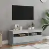 Image de Meuble Tv Avec Lumières Led Gris Béton 100x35x40 Cm Vidaxl