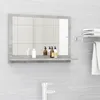 Image de Miroir De Salle De Bain Gris Béton 60x10,5x37 Cm Aggloméré Vidaxl