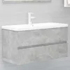 Image de vidaXL Armoire dévier Gris béton 90x385x45 cm Aggloméré