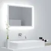 Image de vidaXL Miroir à LED de salle de bain Blanc 60x85x37 cm Acrylique 804916