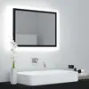 Image de Miroir À Led De Salle De Bain Noir 60x8,5x37 Cm Acrylique Vidaxl