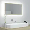 Image de Miroir Led De Salle De Bain Chêne Sonoma 80x8,5x37 Cm Acrylique Vidaxl