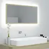 Image de Miroir Led De Salle De Bain Chêne Sonoma 90x8,5x37 Cm Acrylique Vidaxl