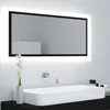 Image de Miroir À Led De Salle De Bain Noir 100x8,5x37 Cm Acrylique Vidaxl