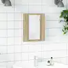 Image de Armoire À Miroir Led De Bain Chêne Sonoma 40x12x45 Cm Acrylique Vidaxl