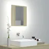 Image de vidaXL Armoire à miroir LED de bain Chêne sonoma 40x12x45 cm Acrylique 804951