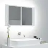 Image de Armoire Salle De Bain À Miroir Led Blanc 80x12x45 Cm Acrylique Vidaxl