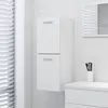 Image de Armoire De Salle De Bain Blanc 30x30x80 Cm Bois D’ingénierie Vidaxl