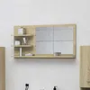 Image de Miroir De Salle De Bain Chêne Sonoma Bois D’ingénierie Vidaxl