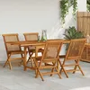 Image de vidaXL Salon de Jardin 5 pcs Mobilier de Repas Ensemble de Salle à Manger Table et Chaises à Dîner Extérieur Patio Bois de 3059593
