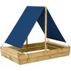 Image de Bac À Sable Avec Toit 160x100x133 Cm Bois De Pin Imprégné Vidaxl