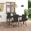 Image de vidaXL Ensemble de Salle à Manger de Jardin 5 pcs Salon de Jardin Table et Chaises de Terrasse Ensemble à Dîner de Patio 3060084