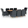 Image de vidaXL Mobilier à Dîner 9 pcs avec Coussins Table et Chaises de Patio Ensemble de Salle à Manger dExtérieur Salon de Jardin 3060186