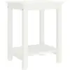 Image de Table De Chevet Blanc 35x30x47 Cm Bois De Pin Massif Vidaxl