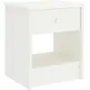 Image de Table De Chevet Blanc 35x30x40 Cm Bois De Pin Massif Vidaxl