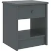 Image de Table De Chevet Gris Foncé 35x30x40 Cm Bois De Pin Massif Vidaxl
