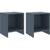 Image de Tables De Chevet 2 Pcs Gris Clair 35x30x40cm Bois De Pin Massif Vidaxl