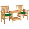 Image de Chaises De Jardin Avec Table À Thé Et Coussins Acacia Solide Vidaxl
