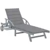 Image de Chaise Longue De Jardin Avec Coussin Bois D'acacia Solide Vidaxl