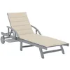 Image de Chaise Longue De Jardin Avec Coussin Bois D'acacia Solide Vidaxl