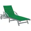 Image de Chaise Longue De Jardin Avec Coussin Bois D'acacia Solide Vidaxl