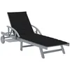 Image de Chaise Longue De Jardin Avec Coussin Bois D'acacia Solide Vidaxl
