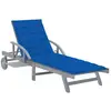 Image de Chaise Longue De Jardin Avec Coussin Bois D'acacia Solide Vidaxl
