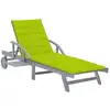 Image de Chaise Longue De Jardin Avec Coussin Bois D'acacia Solide Vidaxl