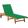 Image de Chaise Longue De Jardin Avec Coussin Bois D'acacia Solide Vidaxl