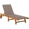 Image de Chaise Longue De Jardin Avec Coussin Bois D'acacia Solide Vidaxl