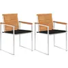 Image de Chaises De Jardin Avec Coussins Lot De 2 Acacia Solide Et Acier Vidaxl