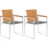 Image de Chaises De Jardin Avec Coussins Lot De 2 Acacia Solide Et Acier Vidaxl