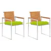 Image de Chaises De Jardin Avec Coussins Lot De 2 Acacia Solide Et Acier Vidaxl