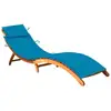 Image de Chaise Longue De Jardin Avec Coussin Bois D'acacia Solide Vidaxl